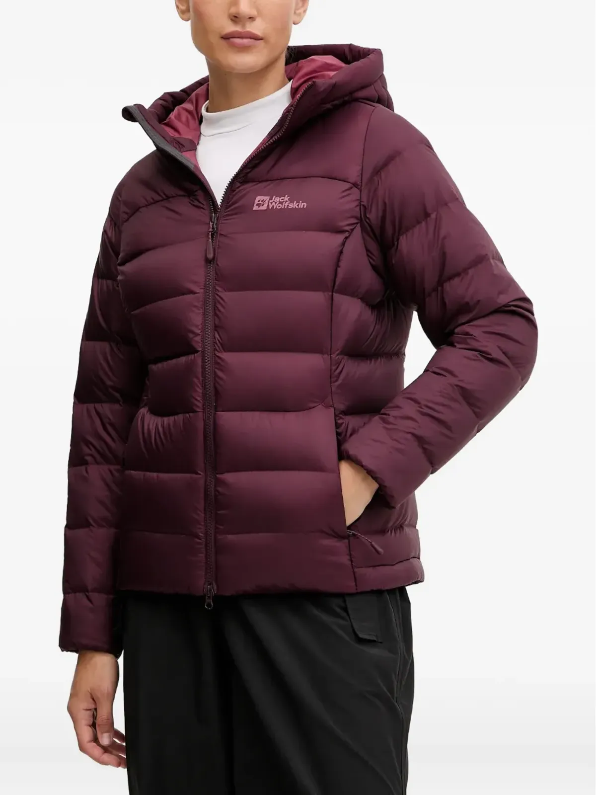 JACK WOLFSKIN Nebelhorn ダウン フード付きキルテッド パフォーマンスジャケット - 画像1