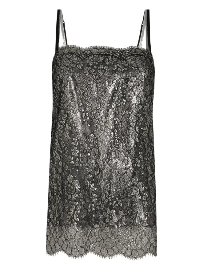Dolce & Gabbana Dolce & Gabbana ラメ入りレーストップの商品画像
