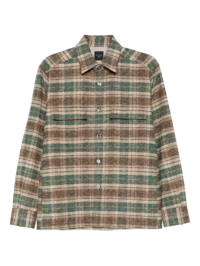 Xacus Xacus チェックプリントポケットシャツの商品画像