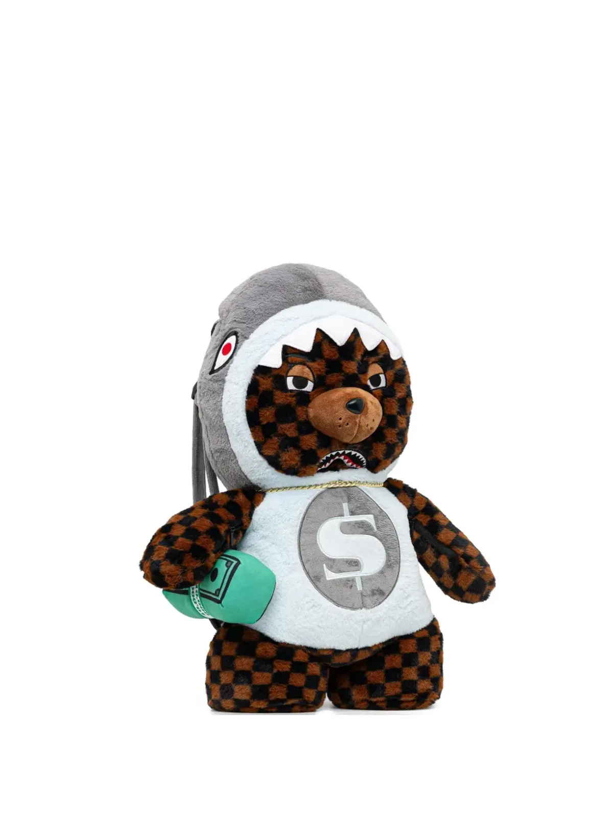 Sprayground ベア形ダラー・ディテールバックパック（ブラウン） - 画像1