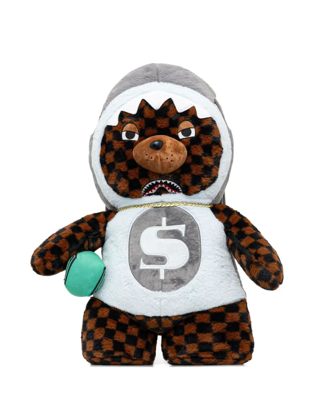 Sprayground ベア形ダラー・ディテールバックパック（ブラウン） - 画像2
