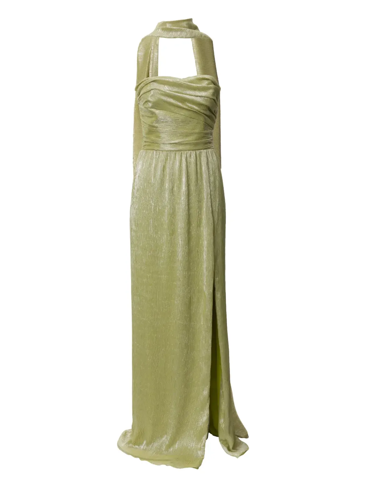 LITA COUTURE Thais scarf-detail maxi dress - Green - 画像1
