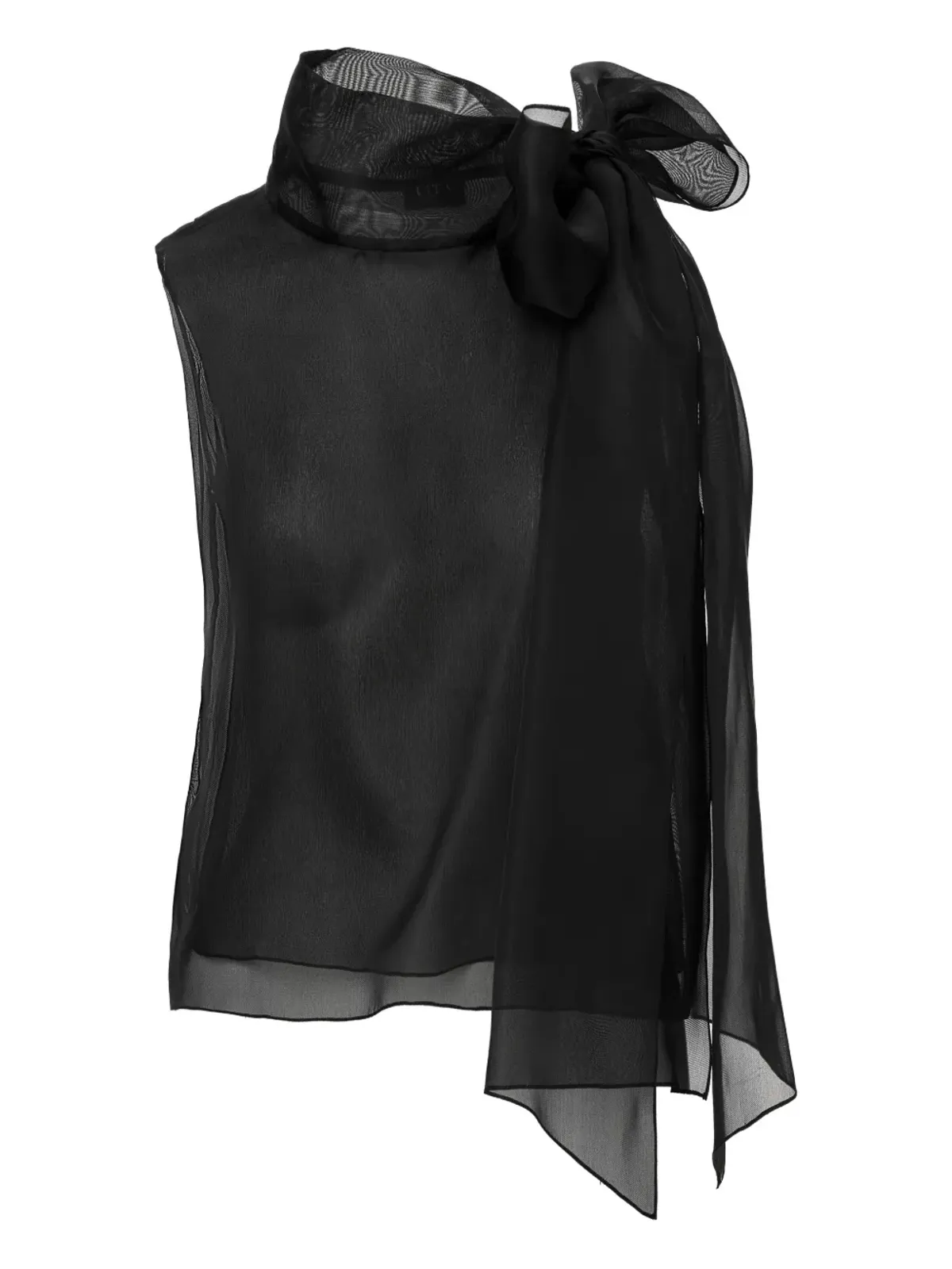 LITA COUTURE Brise bow-detail blouse - Black - 画像1
