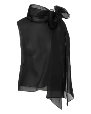 LITA COUTURE Brise bow-detail blouse - Black - サムネイル1