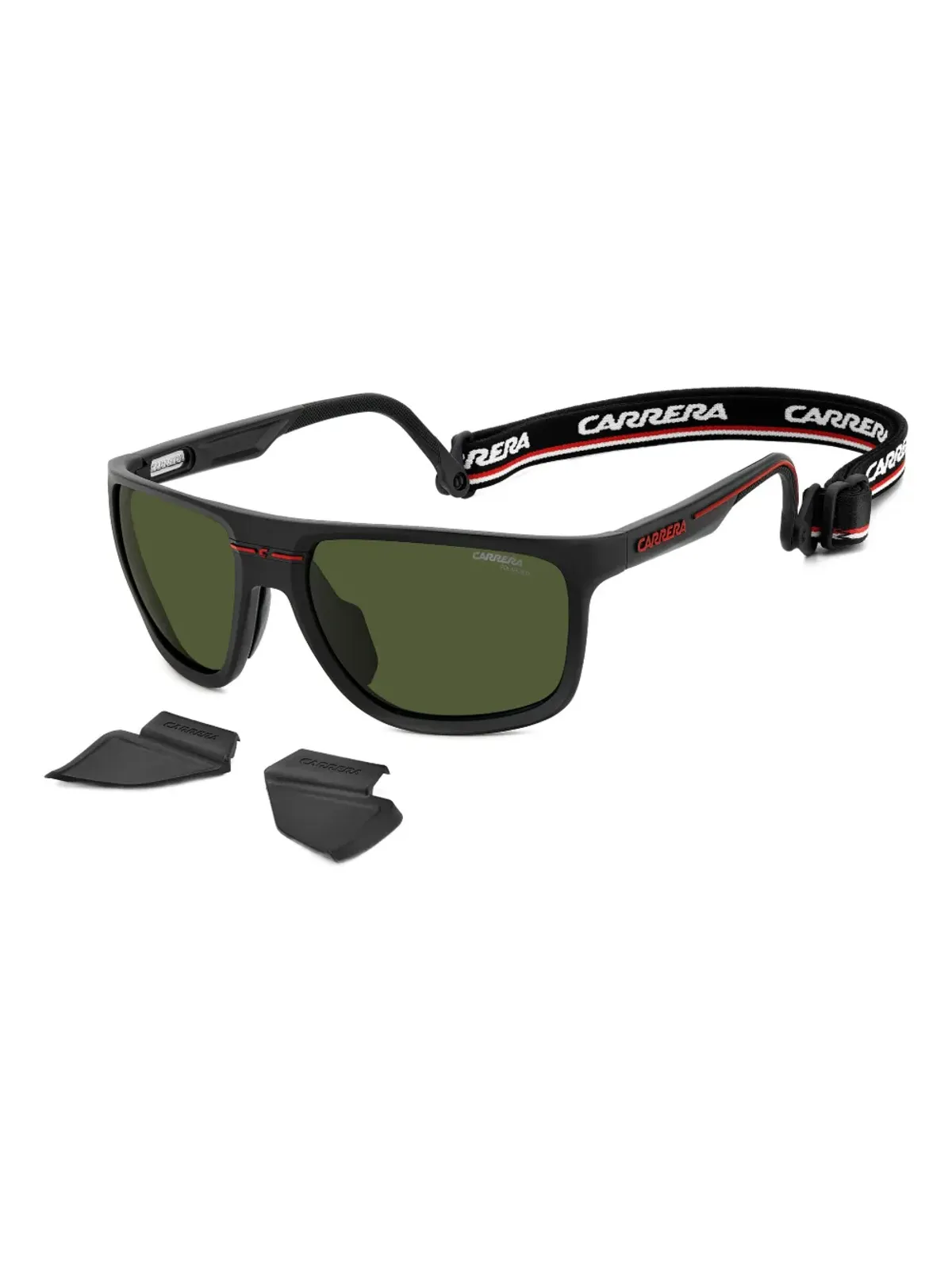 Carrera 長方形サングラス ブラック - 画像4
