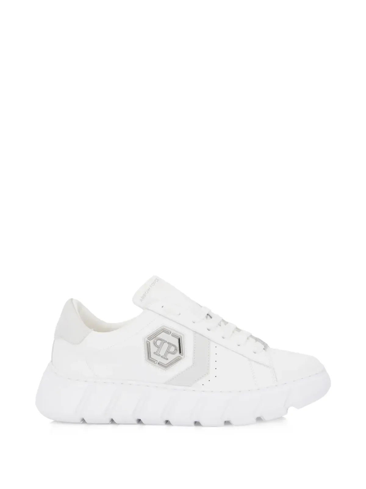Philipp Plein Hexagon Force レザー スニーカー - ホワイト - 画像1