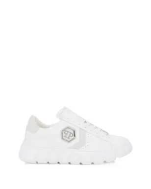 Philipp Plein Hexagon Force レザー スニーカー - ホワイト - サムネイル1