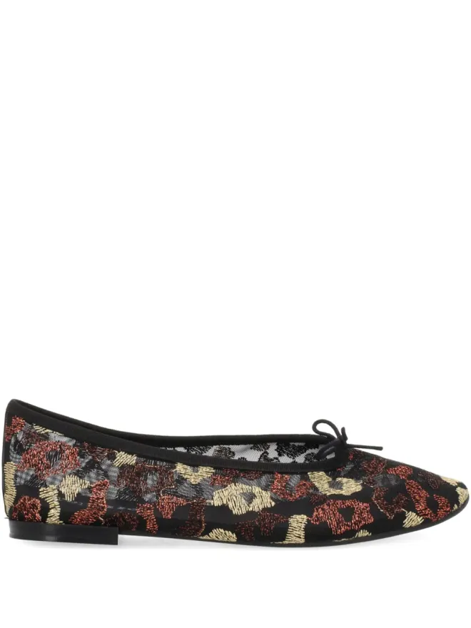 Repetto Repetto floral tie ballet flats - Blackの商品画像