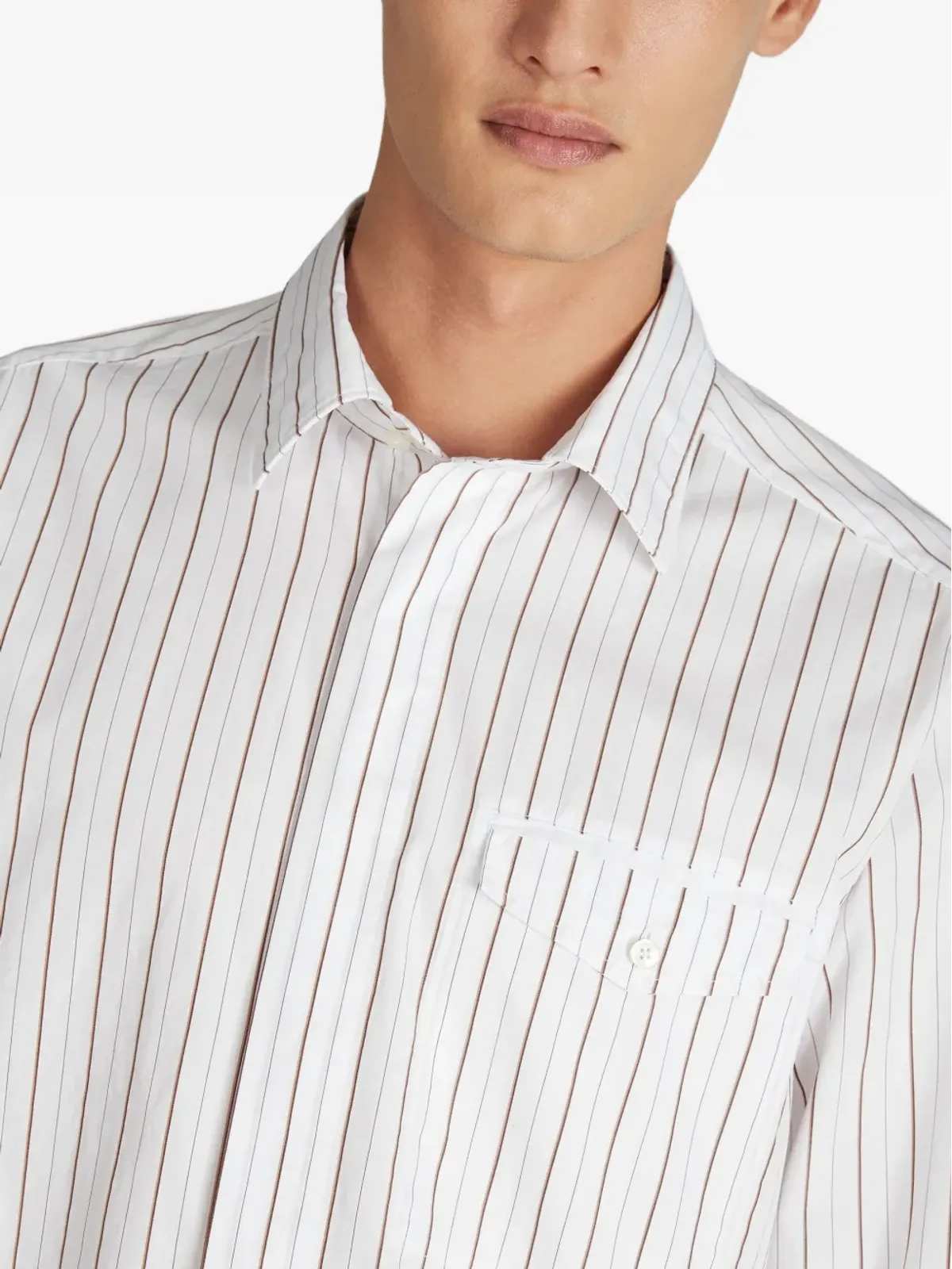 Glanshirt ストライプポケットシャツ - 画像5