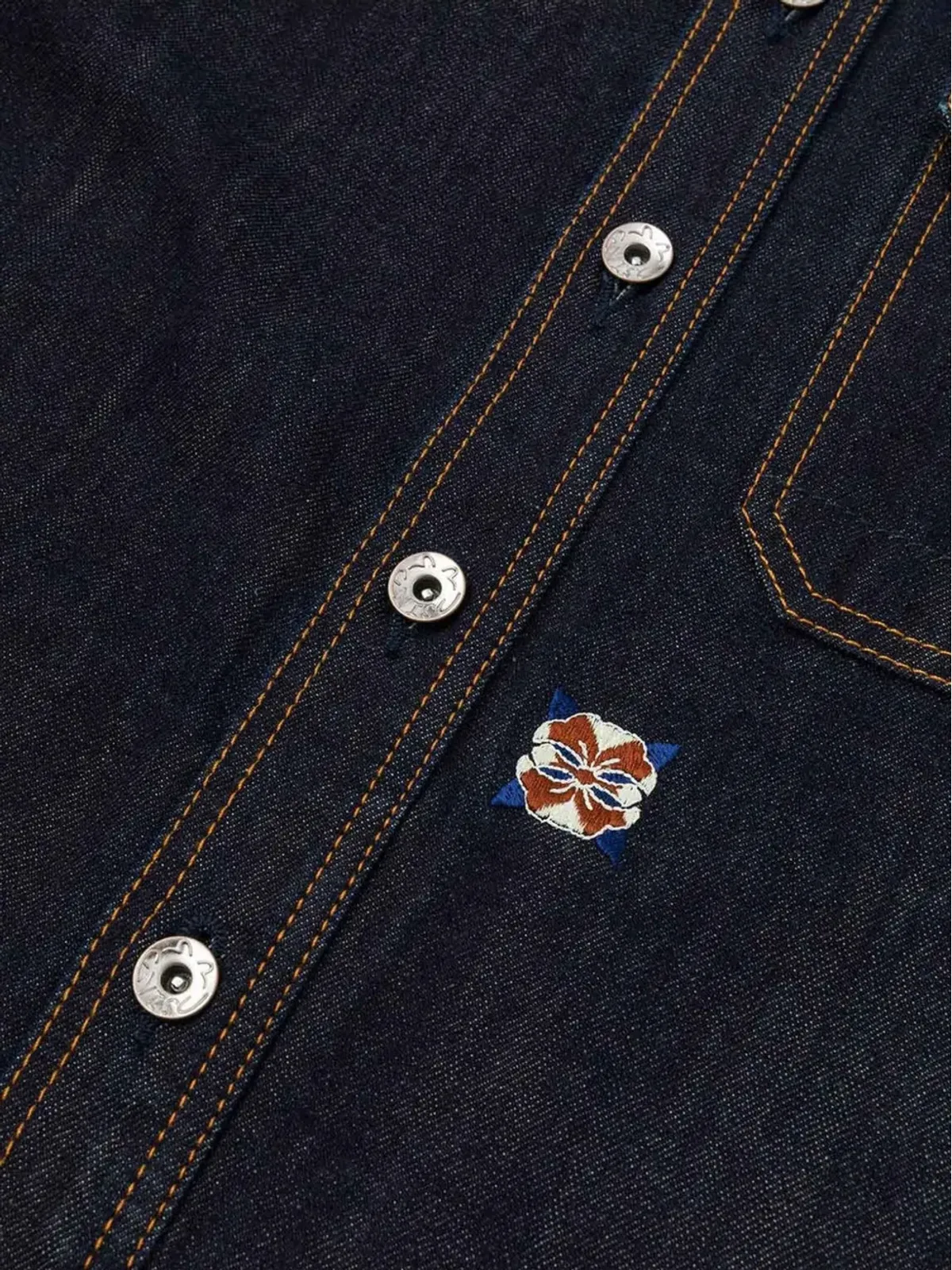 EVISU embroidered pocket shirt - 画像5