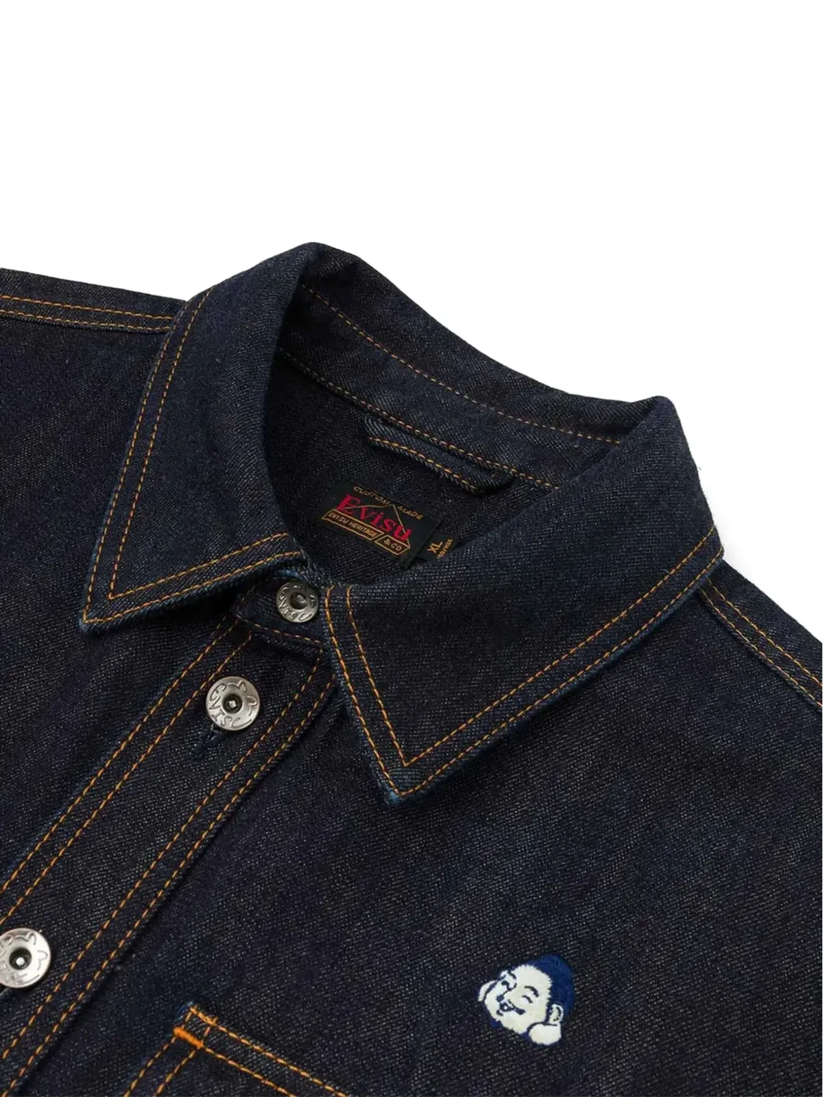 EVISU embroidered pocket shirt - 画像4
