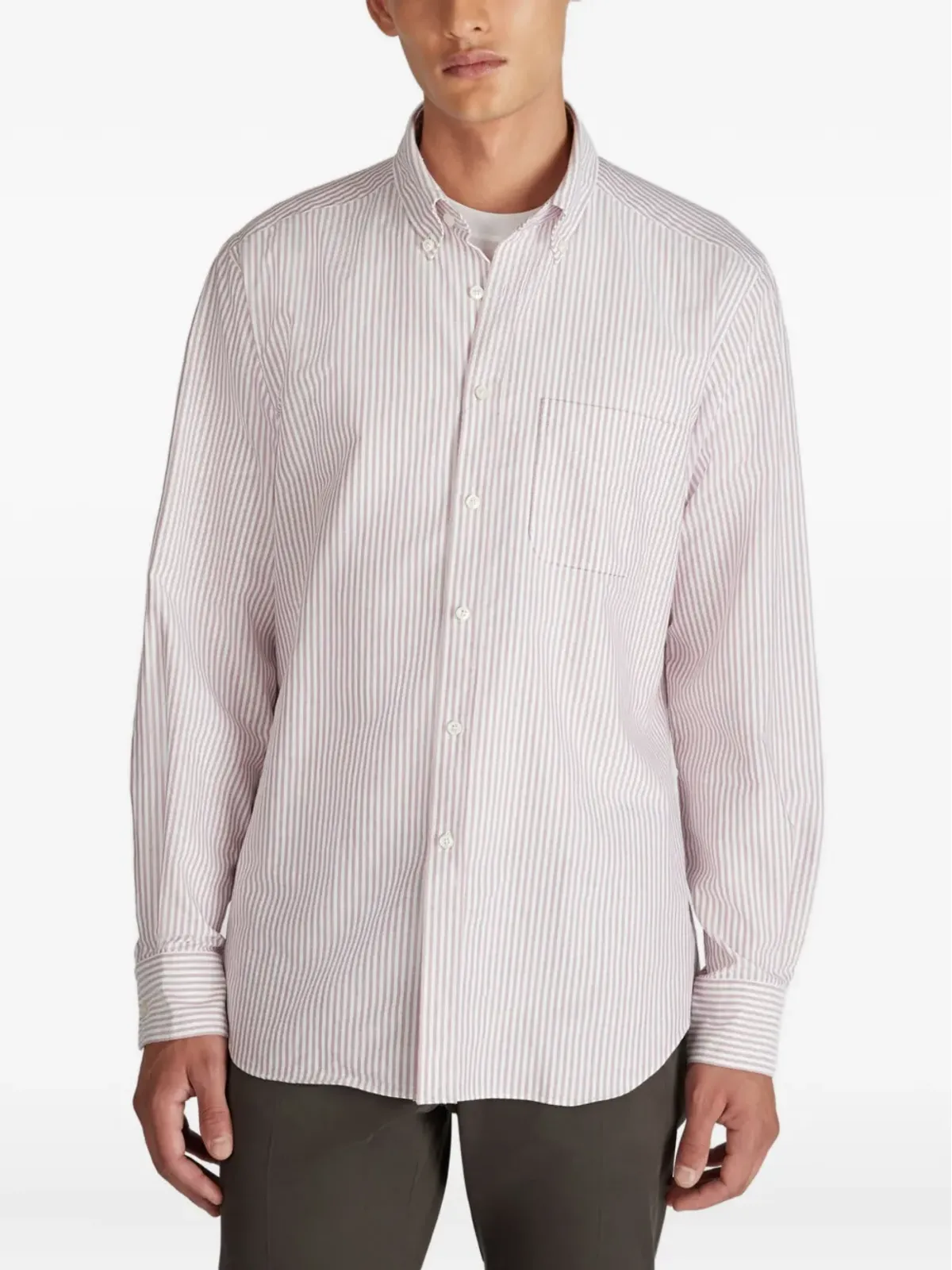 Glanshirt ストライプオックスフォードコットンシャツ - 画像3