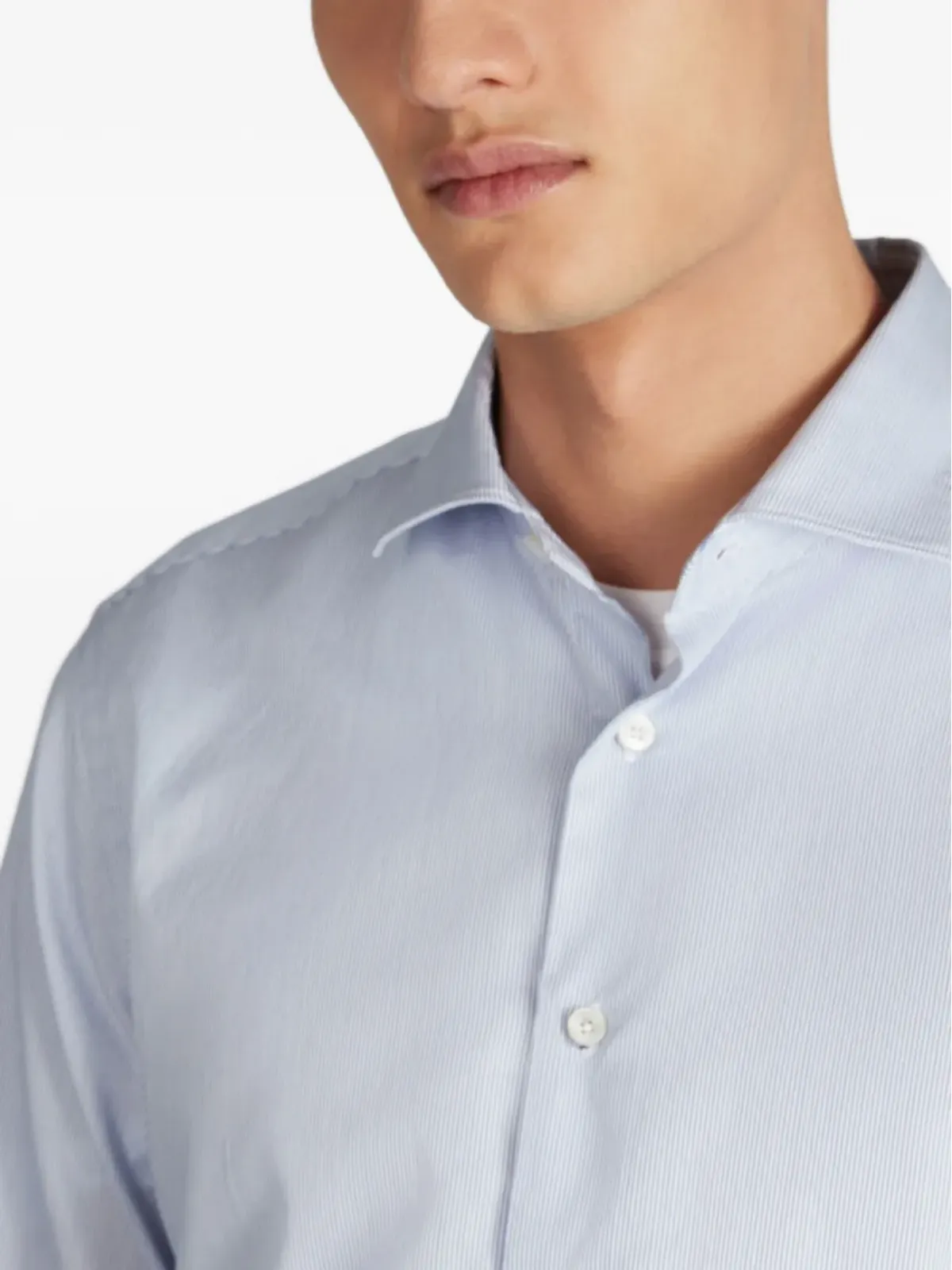 Glanshirt 長袖ストライプ柄シャツ - Blue - 画像5
