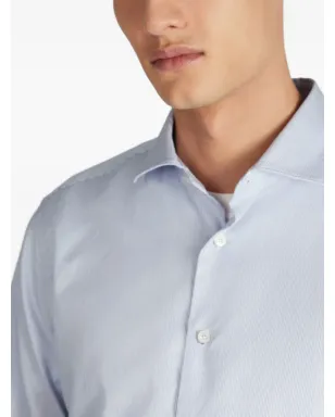 Glanshirt 長袖ストライプ柄シャツ - Blue - サムネイル5