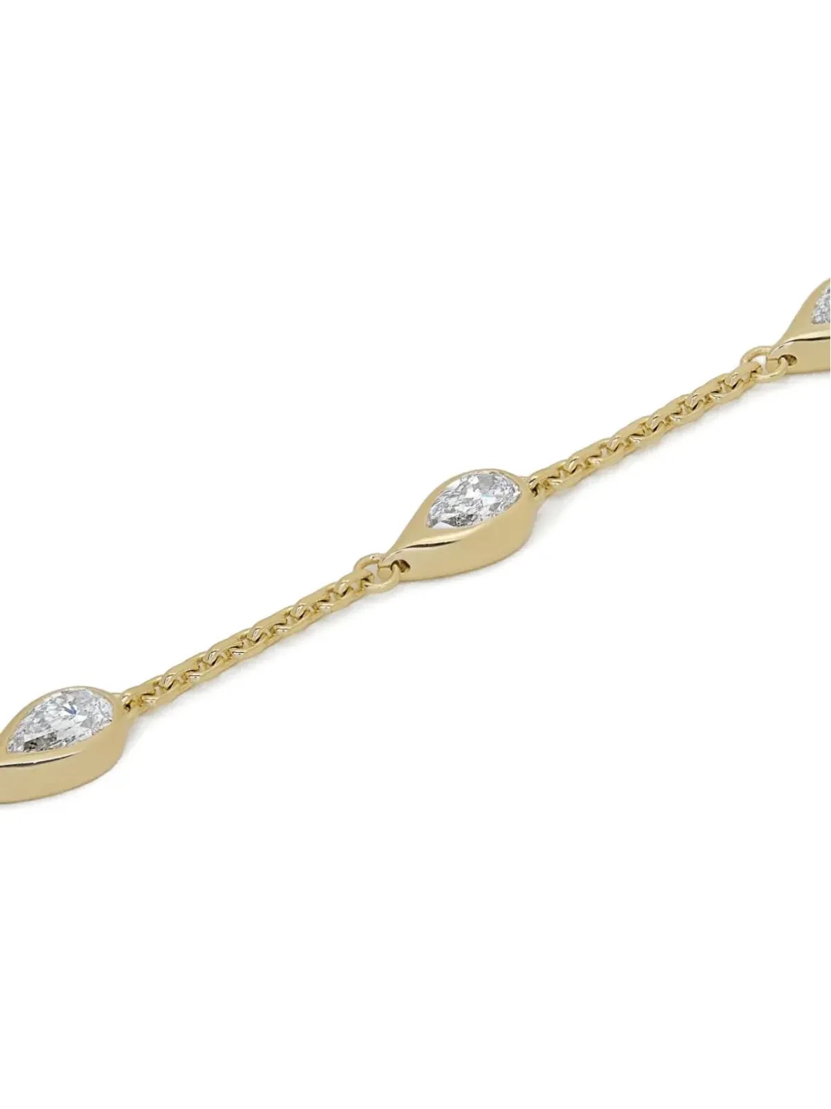 Jewels Aficionado 14Kゴールド ミカ 洋梨型ダイヤモンド ブレスレット - 画像3