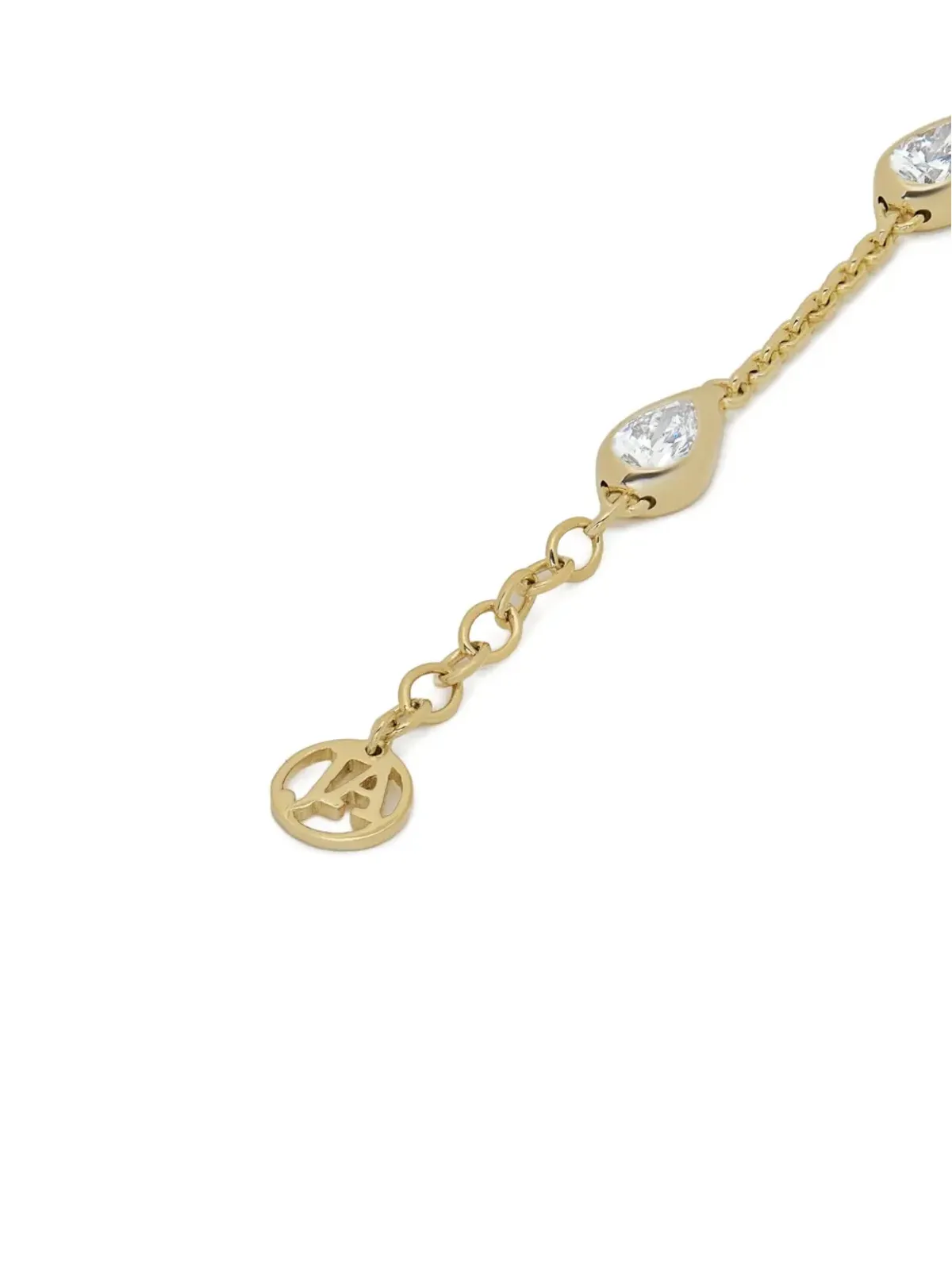 Jewels Aficionado 14Kゴールド ミカ 洋梨型ダイヤモンド ブレスレット - 画像4
