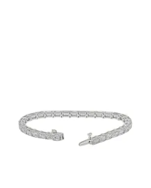 Jewels Aficionado 18Kホワイトゴールド エメラルドカット ダイヤモンド ブレスレット - サムネイル5