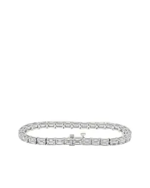 Jewels Aficionado 18Kホワイトゴールド エメラルドカット ダイヤモンド ブレスレット - サムネイル3