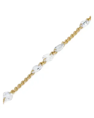 Jewels Aficionado 18Kイエローゴールド ローズカットダイヤモンド ハンドチェーン ブレスレット - サムネイル3