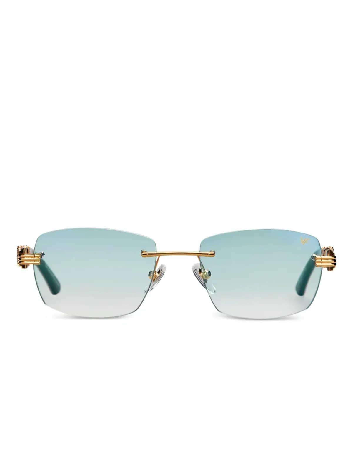 Vintage Frames Company Bal Harbour リムレスサングラス - ゴールド - 画像1