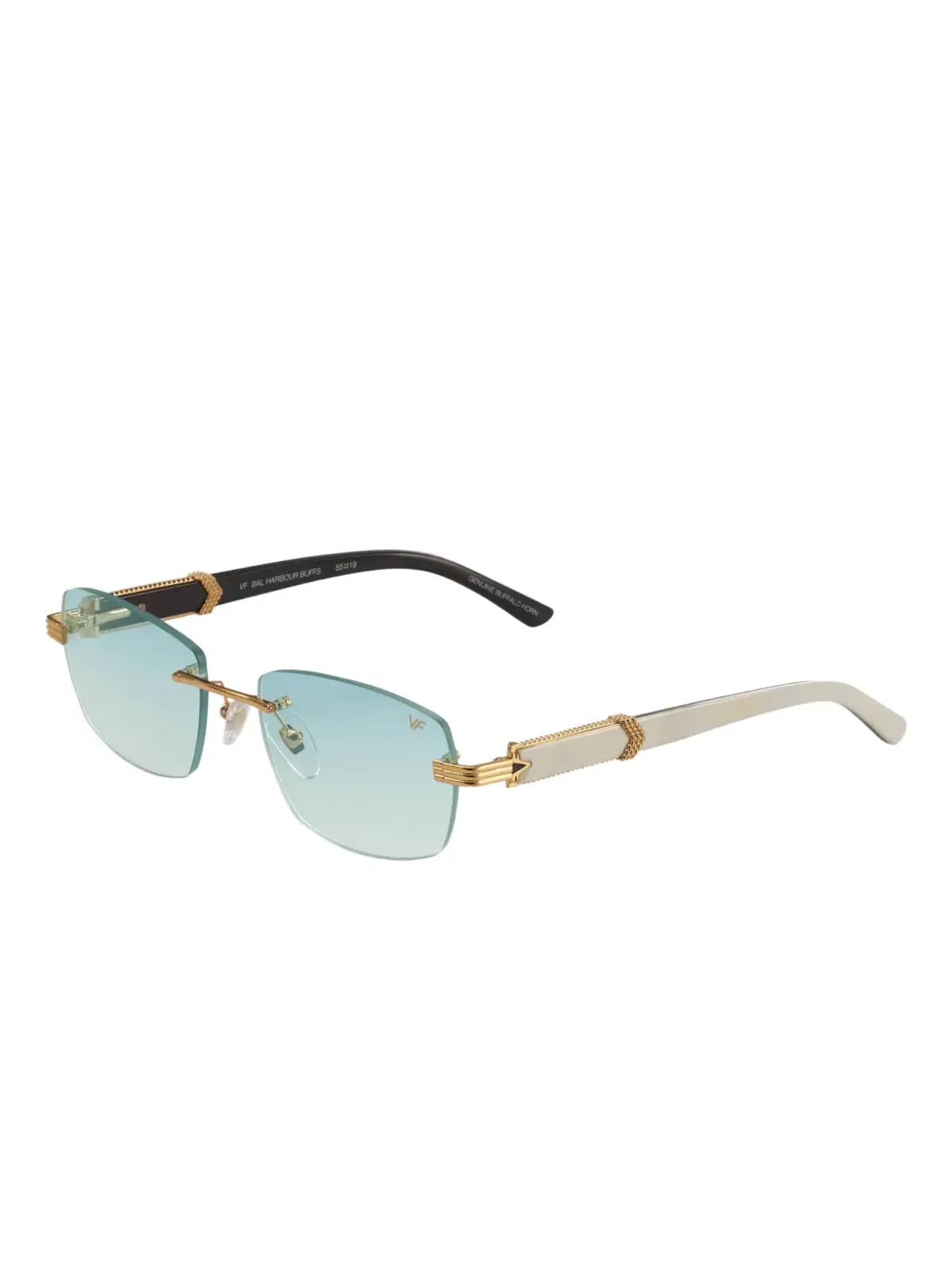 Vintage Frames Company Bal Harbour リムレスサングラス - ゴールド - 画像2