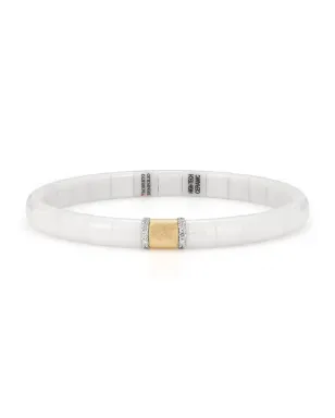 Roberto Demeglio 18Kホワイトゴールドとイエローゴールド セラミック Pura ダイヤモンド ブレスレット - サムネイル1