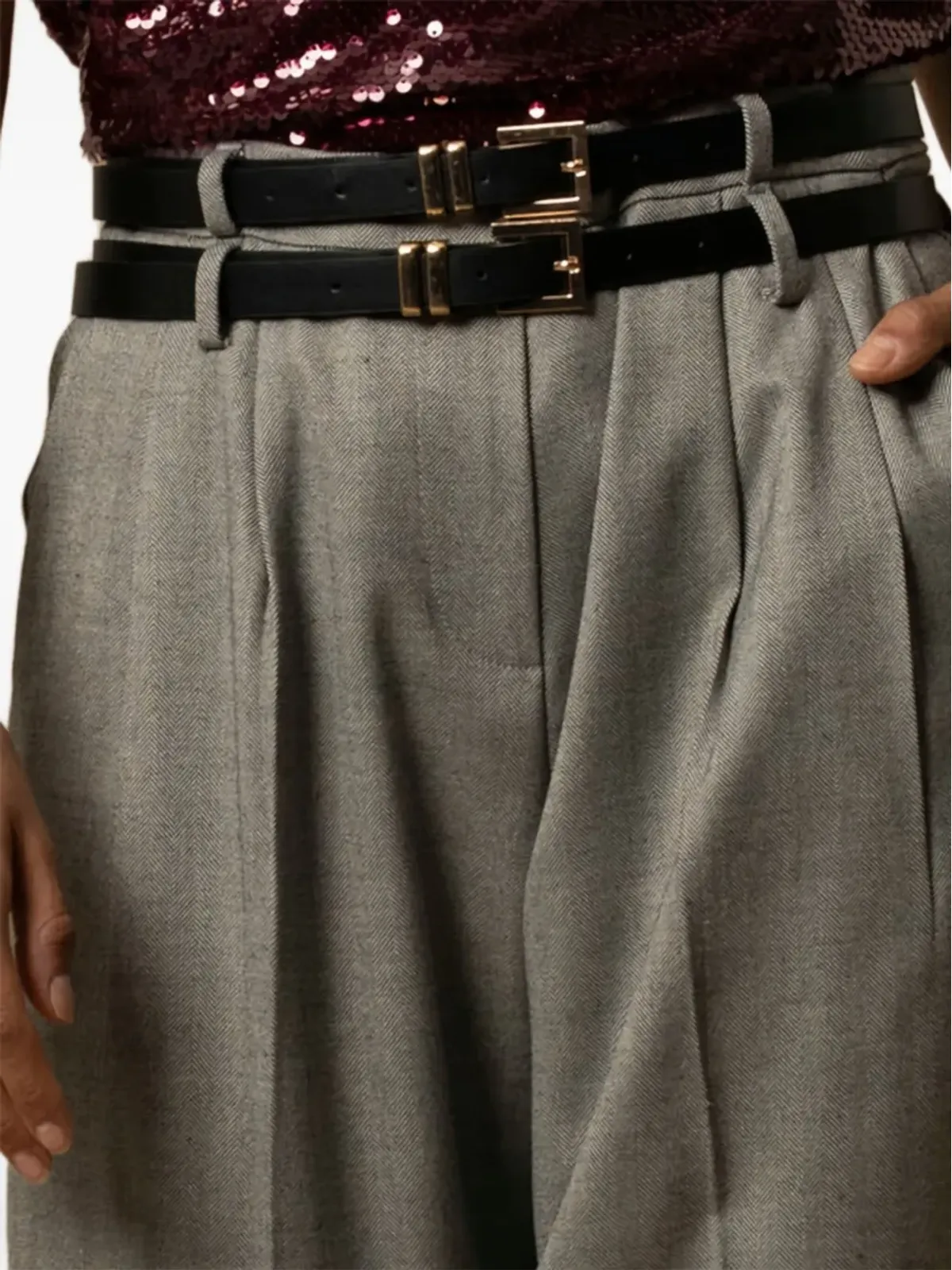 Kocca Gregor pleated-front trousers - Grey - 画像3