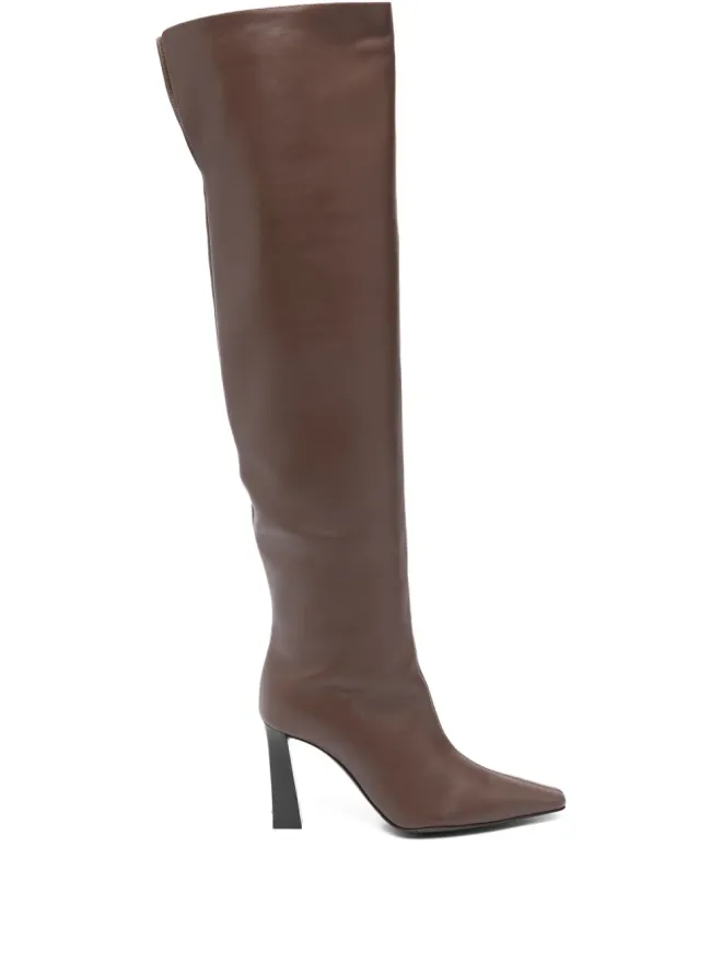 Giuseppe Zanotti Giuseppe Zanotti レザー オーバー・ザ・ニー ブーツ ブラウンの商品画像