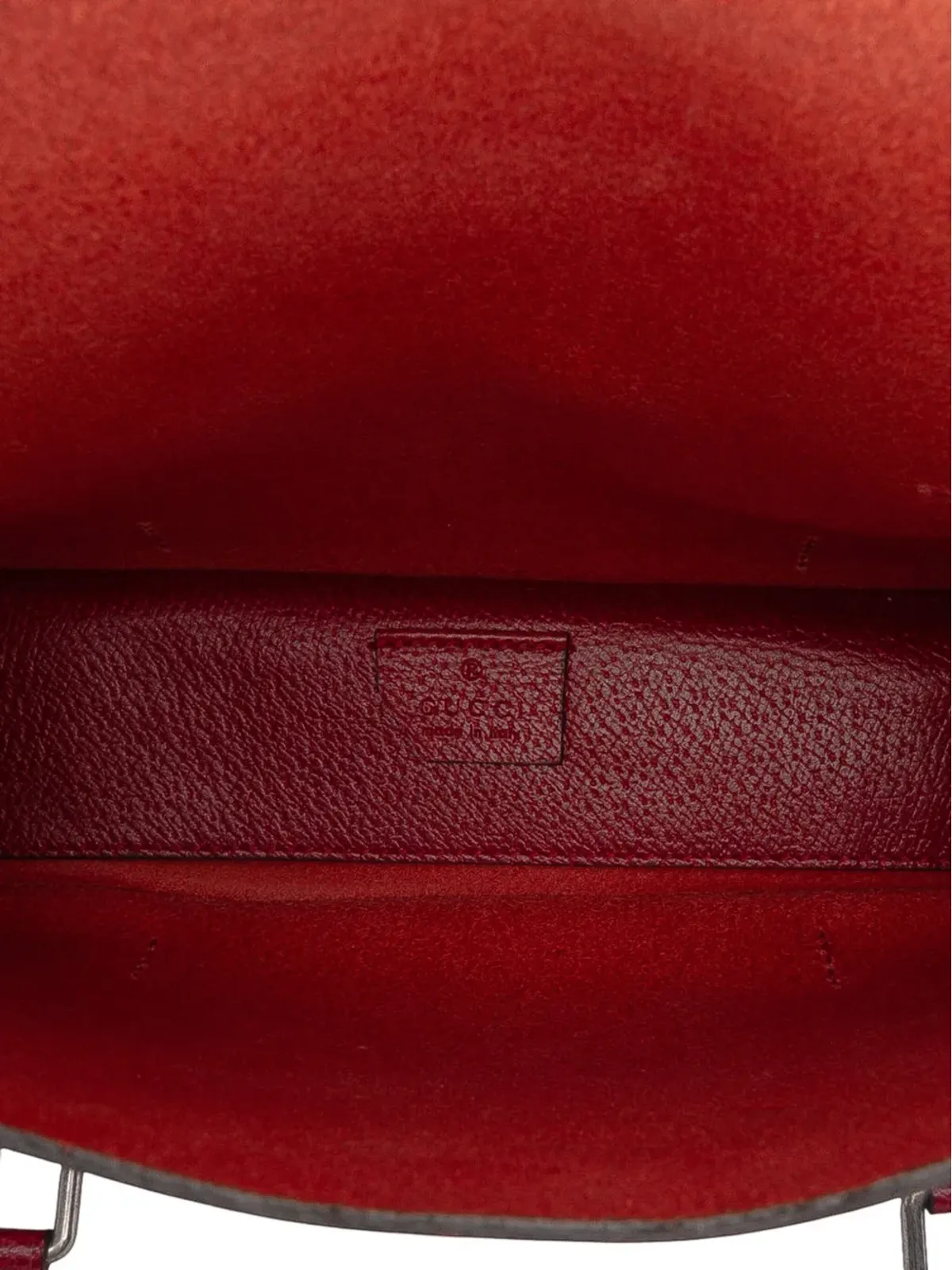 Gucci ビンテージ 2016-2025 レザー バンブー コンバーチブル トップハンドル バッグ サッチェル - レッド - 画像5