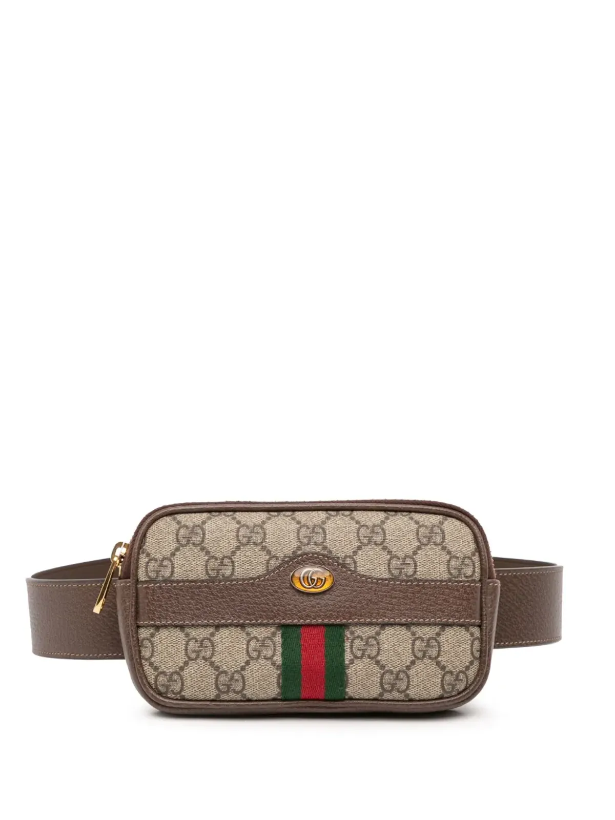 ビンテージ Gucci GG Supreme ウェブ オフィディア ベルトバッグ ブラウン - 画像1