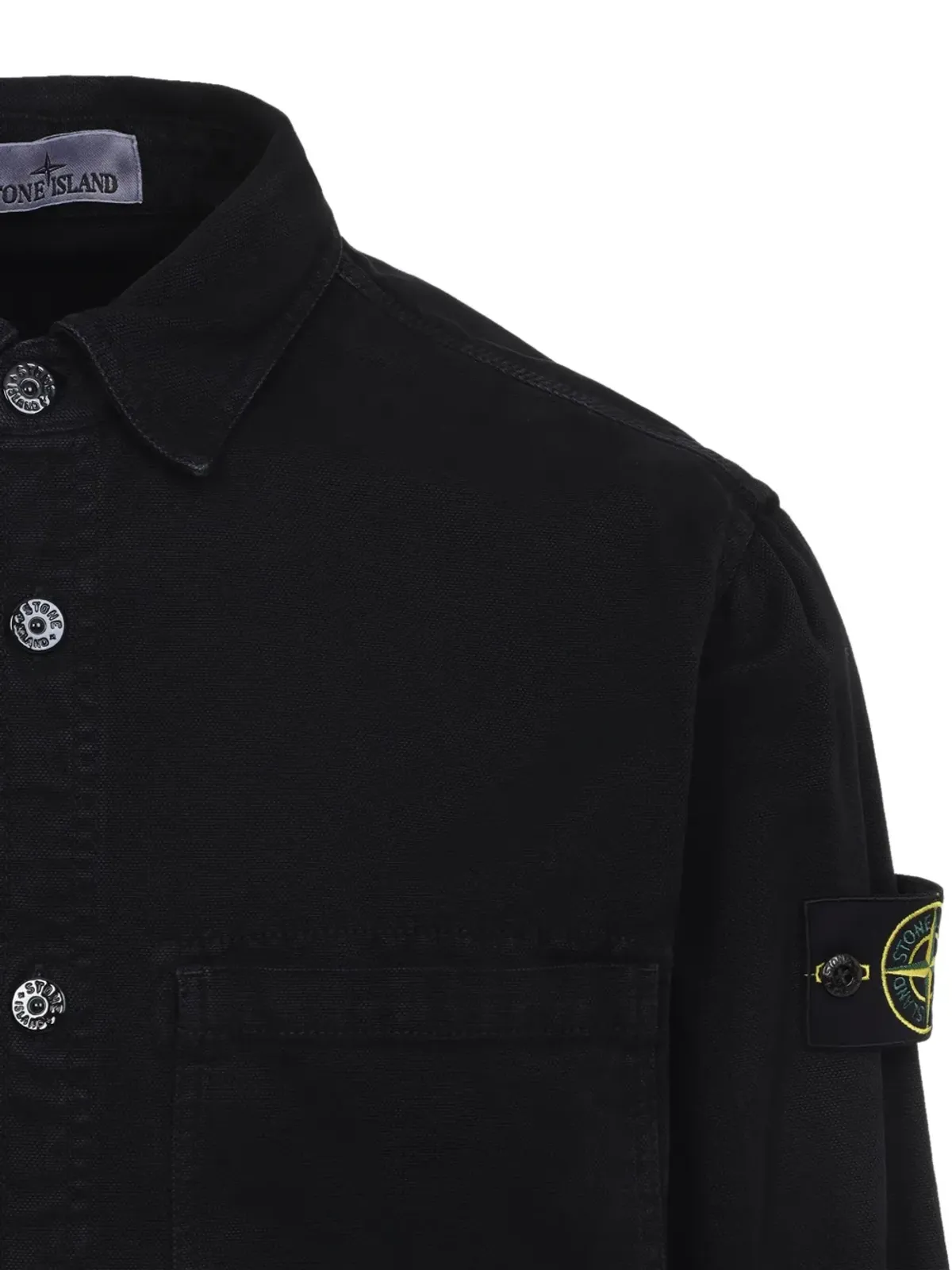Stone Island ボタン付きポケットシャツジャケット - ブラック - 画像3