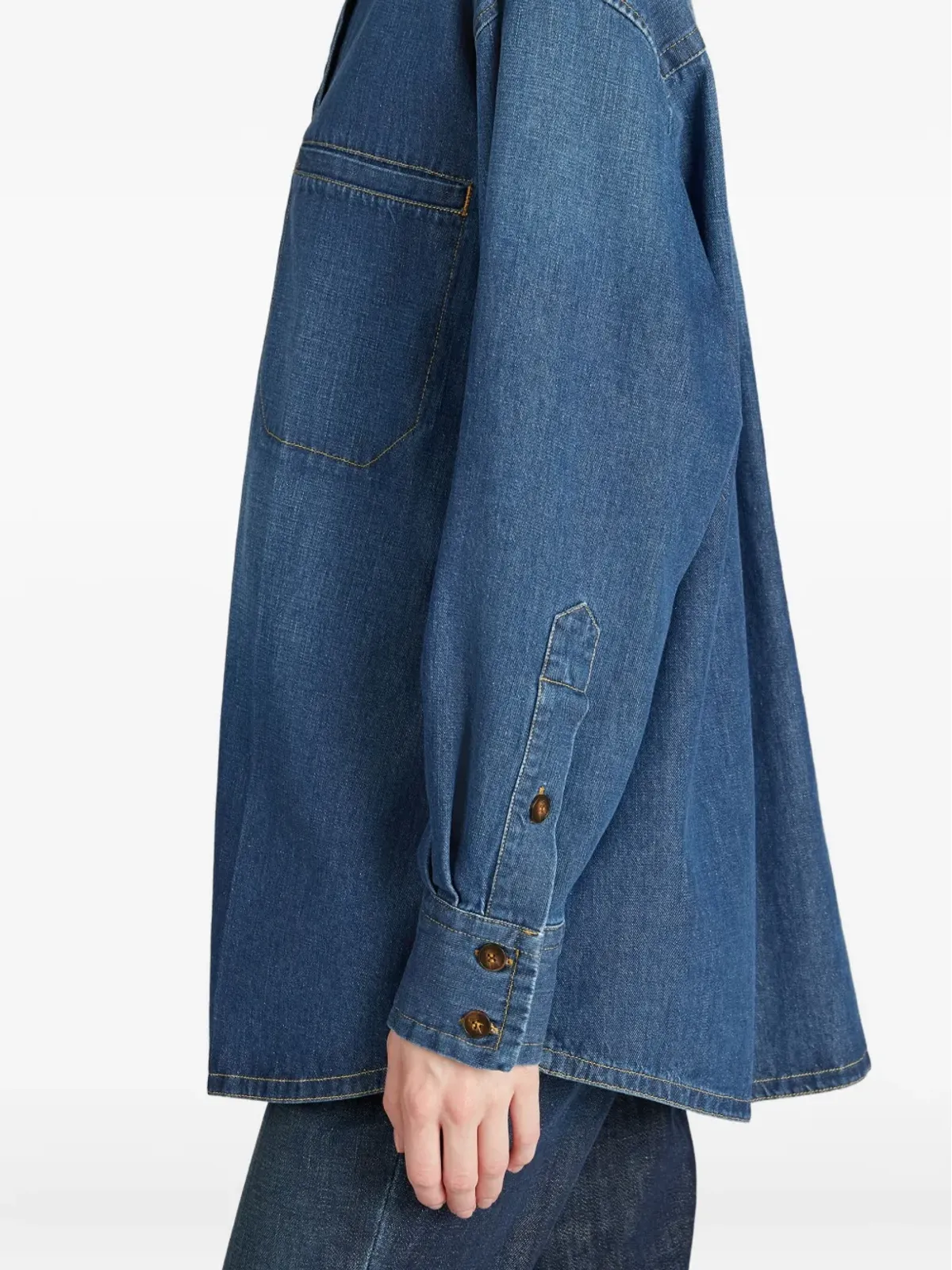 Glanshirt ボタン付きデニムシャツ - 画像5