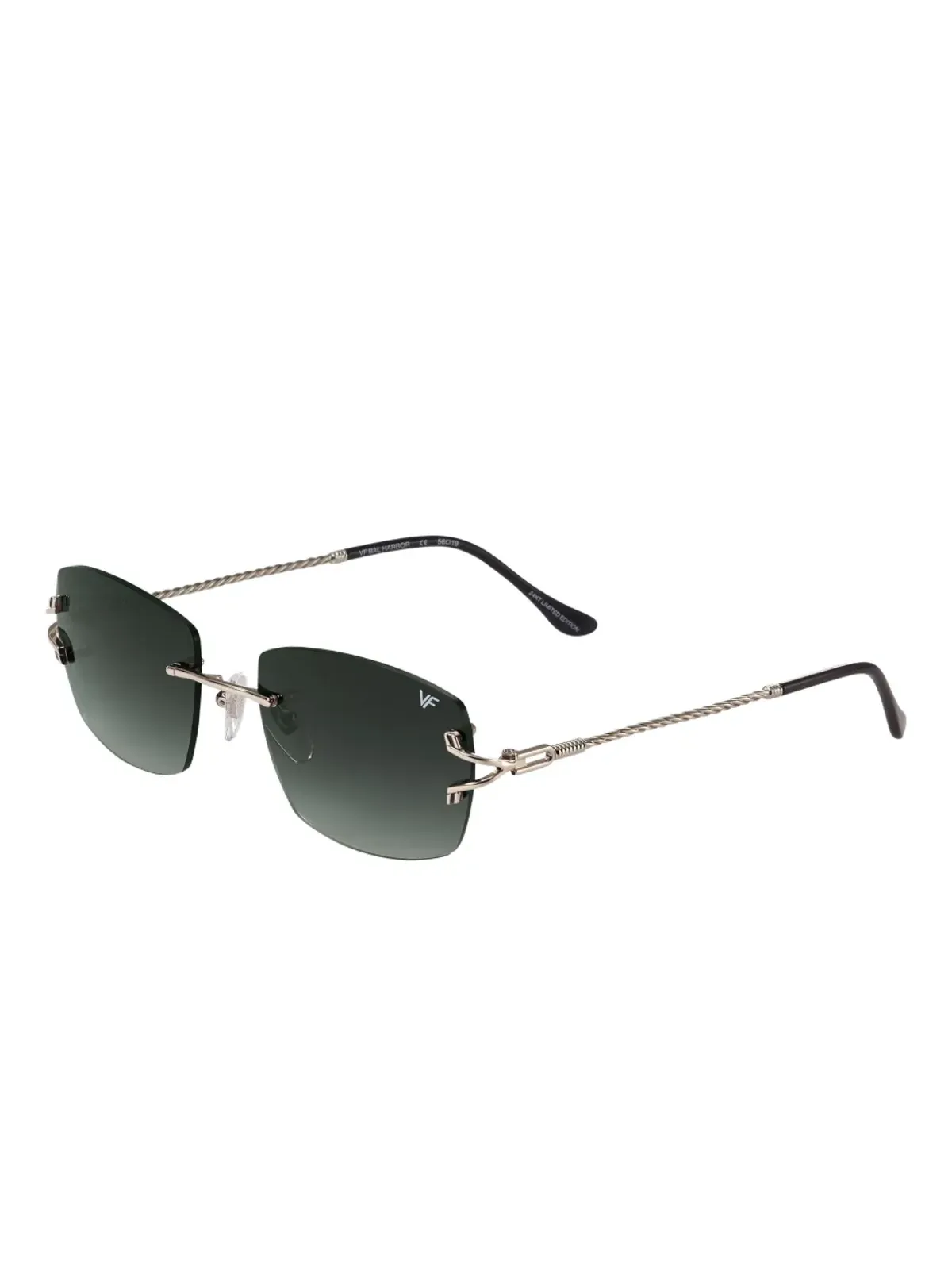 Vintage Frames Company Bal Harbour Rimless Drill Mount サングラス - 画像2