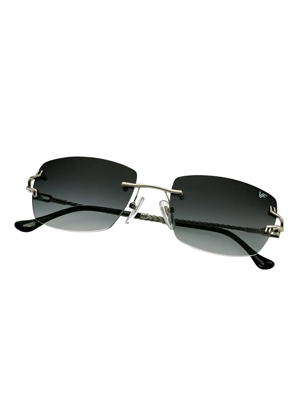 Vintage Frames Company Bal Harbour Rimless Drill Mount サングラス - 画像3