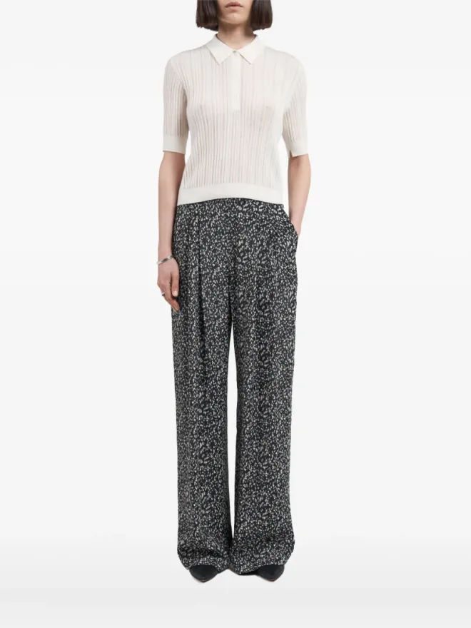 Maria McManus Maria McManus 半袖ポイントエル編みポロトップの商品画像