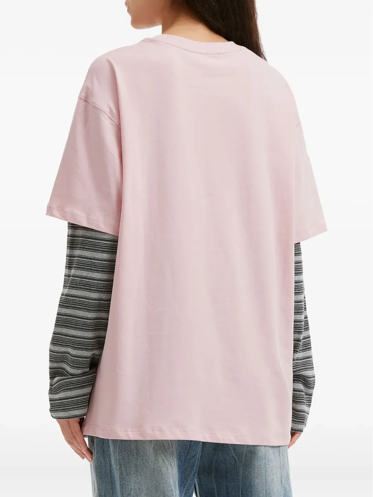 Mini Cream グラフィック クルーネック トップ - 画像4