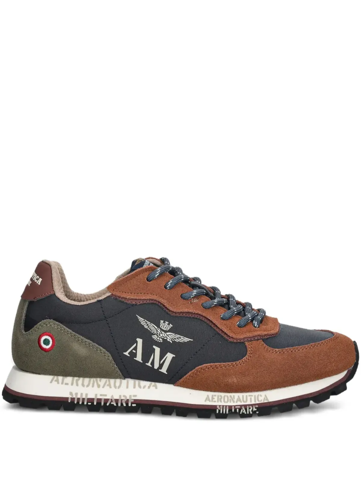 Aeronautica Militare ロゴプリント レースアップスニーカー - 画像1