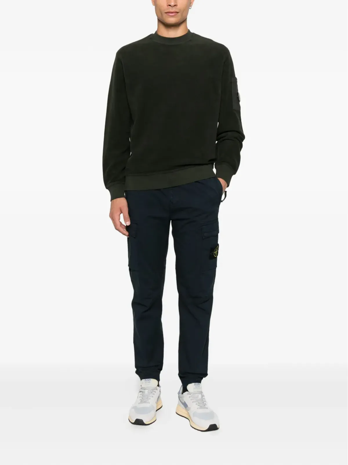 Stone Island ストレッチTCツイルカーゴパンツ ブルー - 画像2