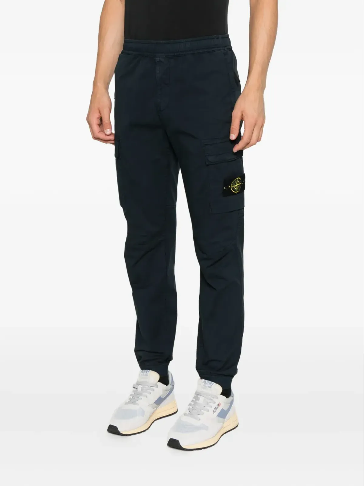 Stone Island ストレッチTCツイルカーゴパンツ ブルー - 画像3
