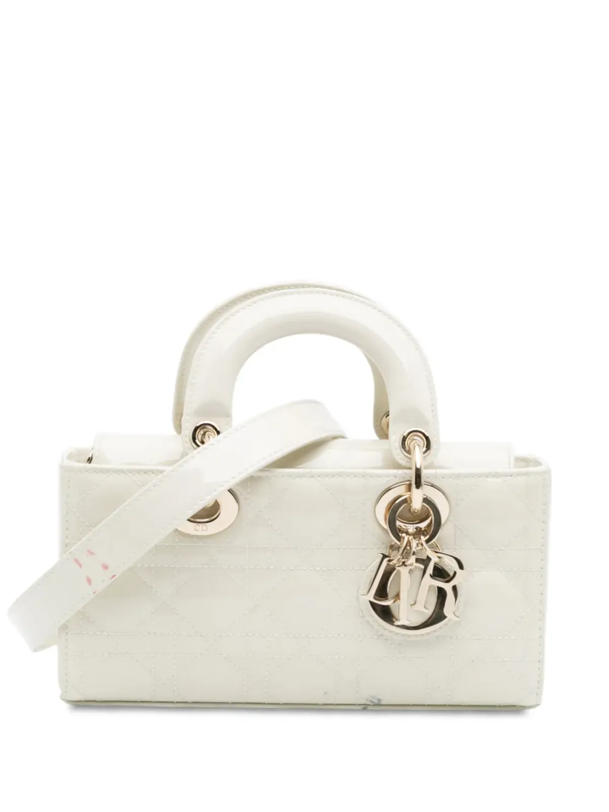 Christian Dior ビンテージ 2020-2025 小型パテントキャンナージュ レディ D ジョイ サッチェル - ホワイト - 画像1