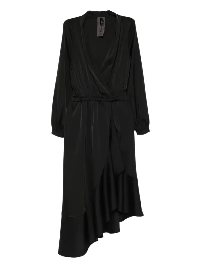 RHIZOME RHIZOME モレナ フリル付きアシンメトリーミディドレスの商品画像