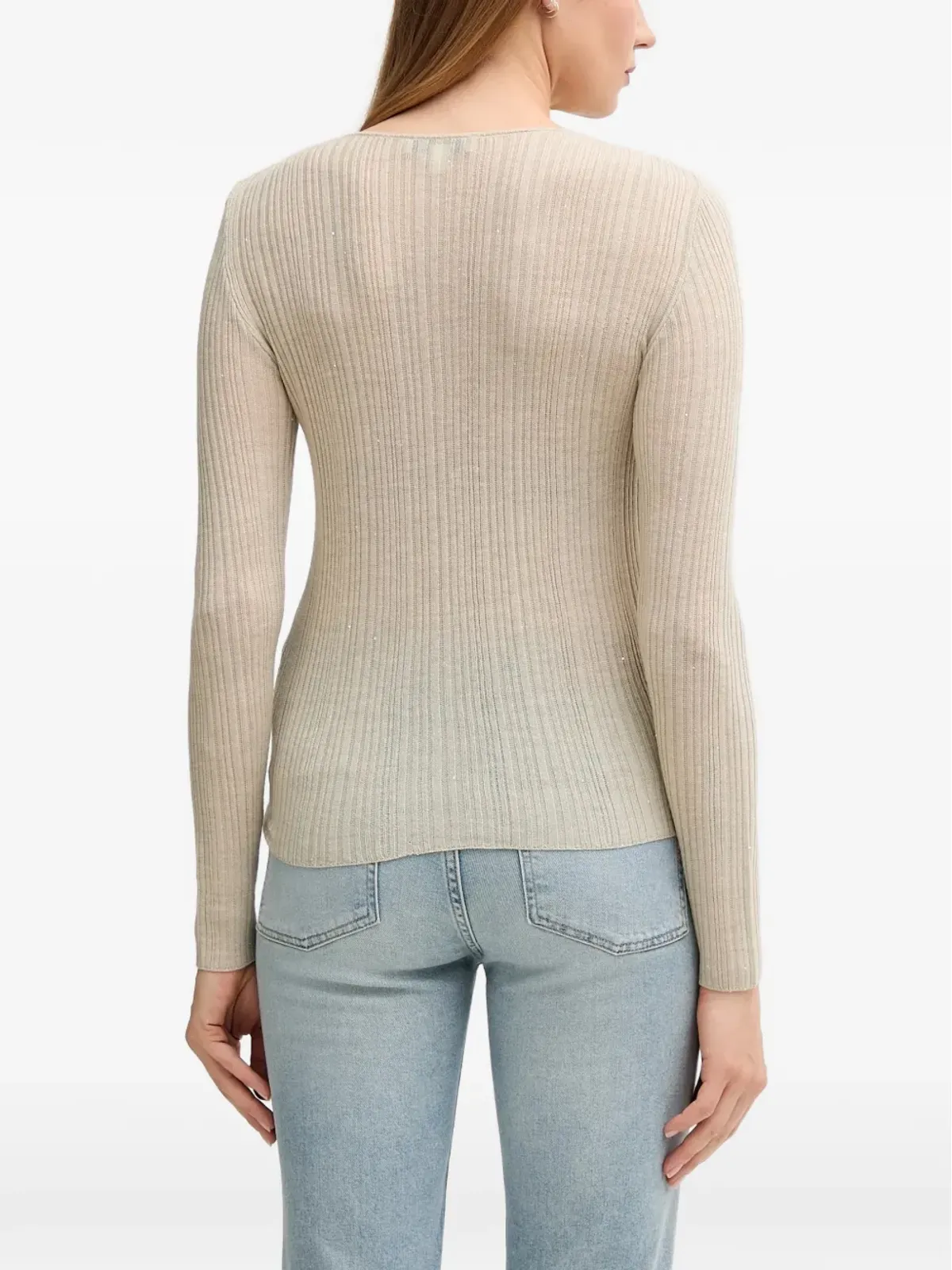 Hoss Intropia twisted ribbed sweater - Neutrals - 画像3