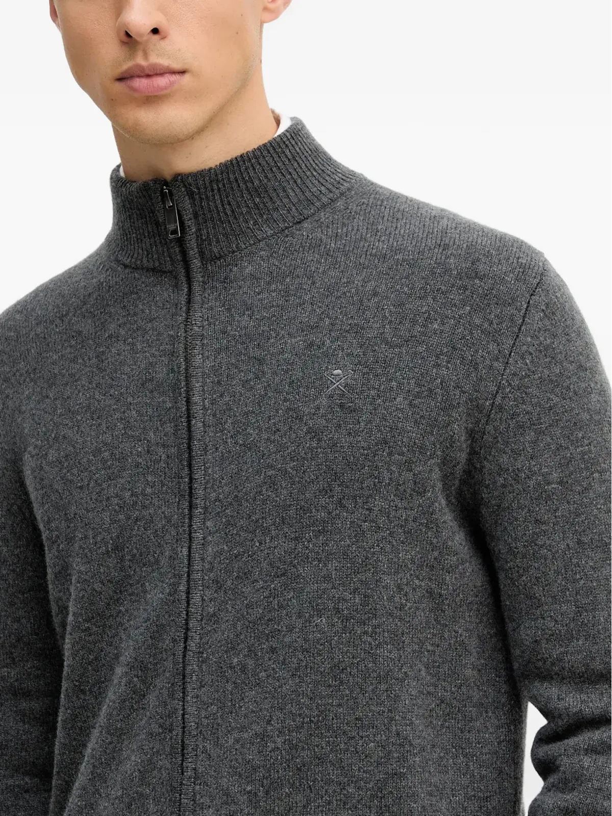 Hackett エルボーパッチカーディガン - 画像4