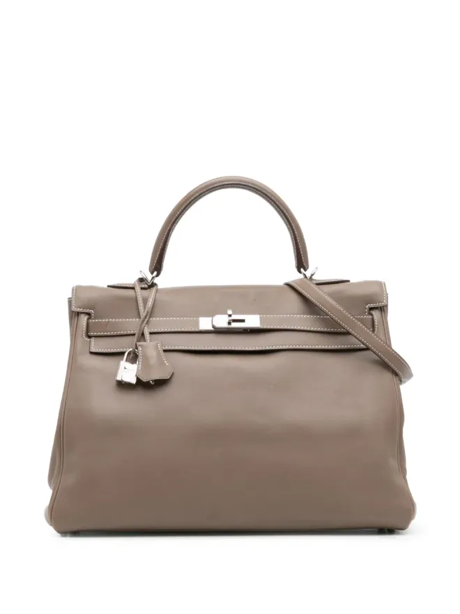 Hermès Pre-Owned Hermès ビンテージ 2008 Swift Kelly II Retourne 35 サッチェル - ブラウンの商品画像