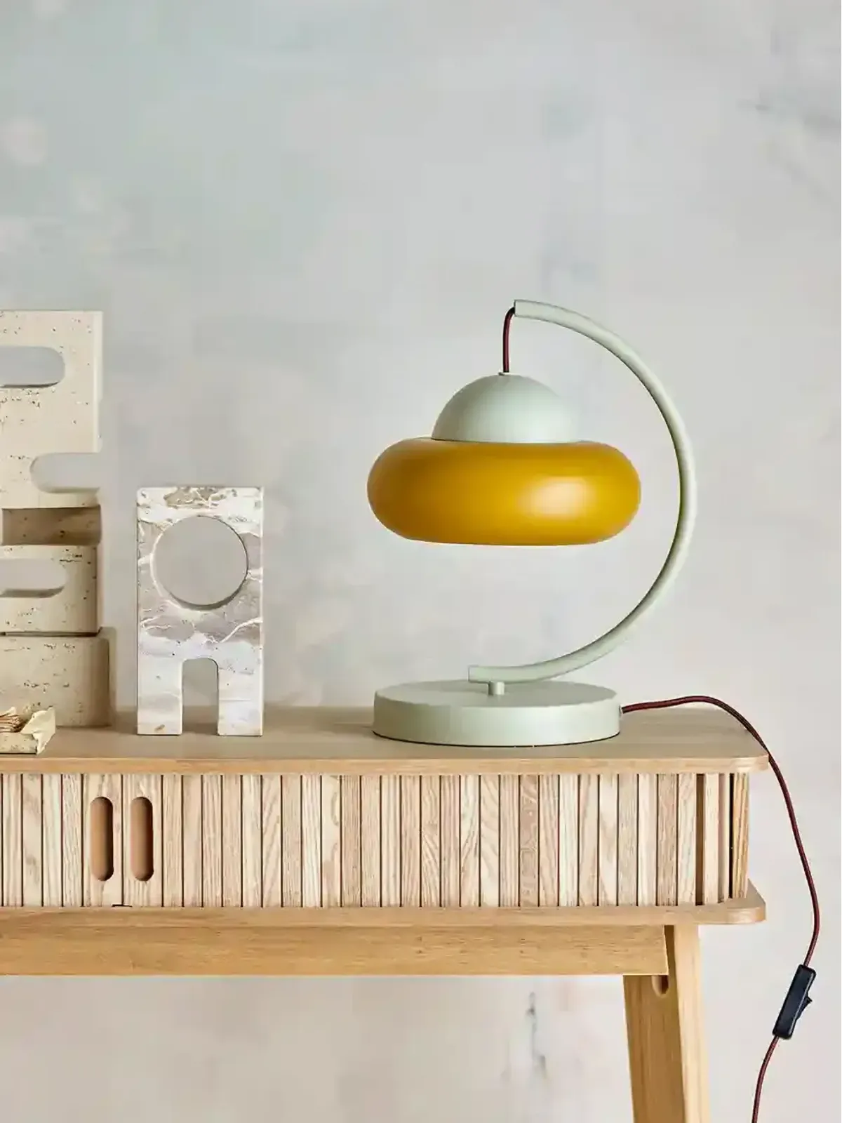 BLOOMINGVILLE Bubble curved table lamp - White - 画像4