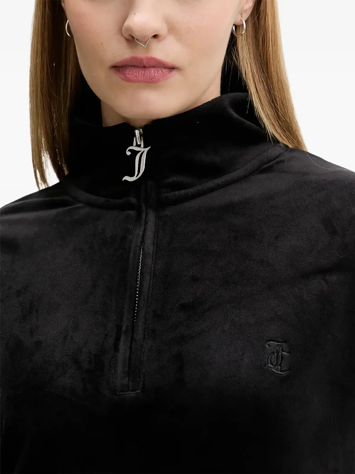 Juicy Couture ジップアップ ロゴセーター - 画像4