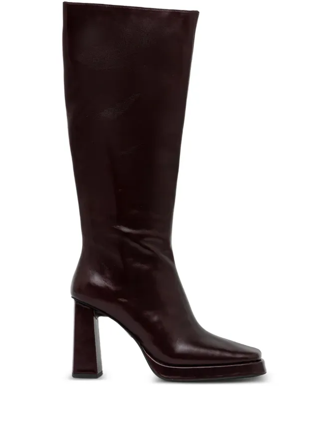 Jeffrey Campbell Jeffrey Campbell Maximal-3 square-toe heeled knee-high boots - Brownの商品画像