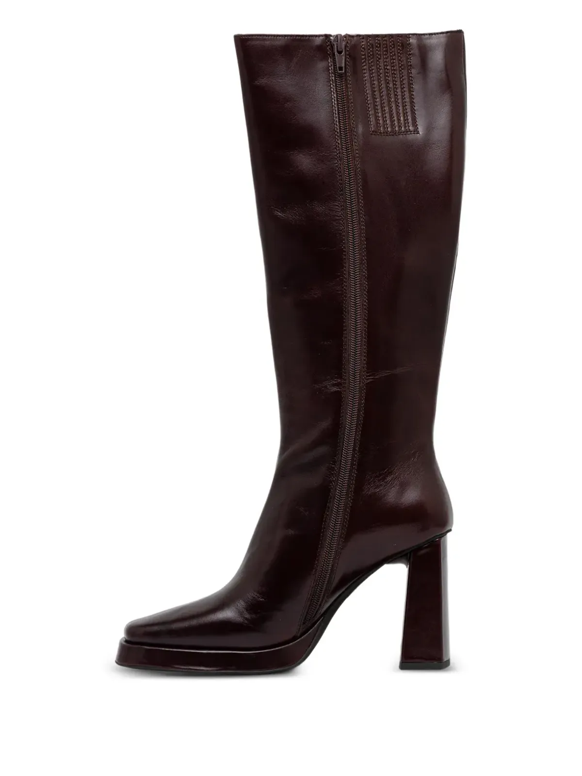 Jeffrey Campbell Maximal-3 square-toe heeled knee-high boots - Brown - 画像3