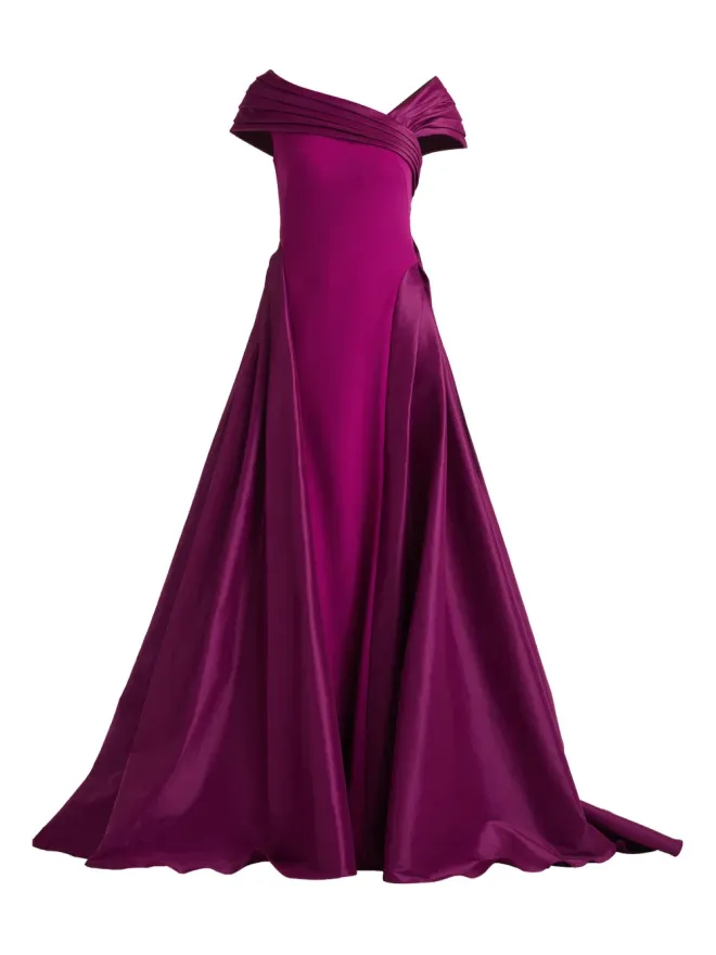 Tadashi Shoji Tadashi Shoji プリーツ入りマキシドレスの商品画像