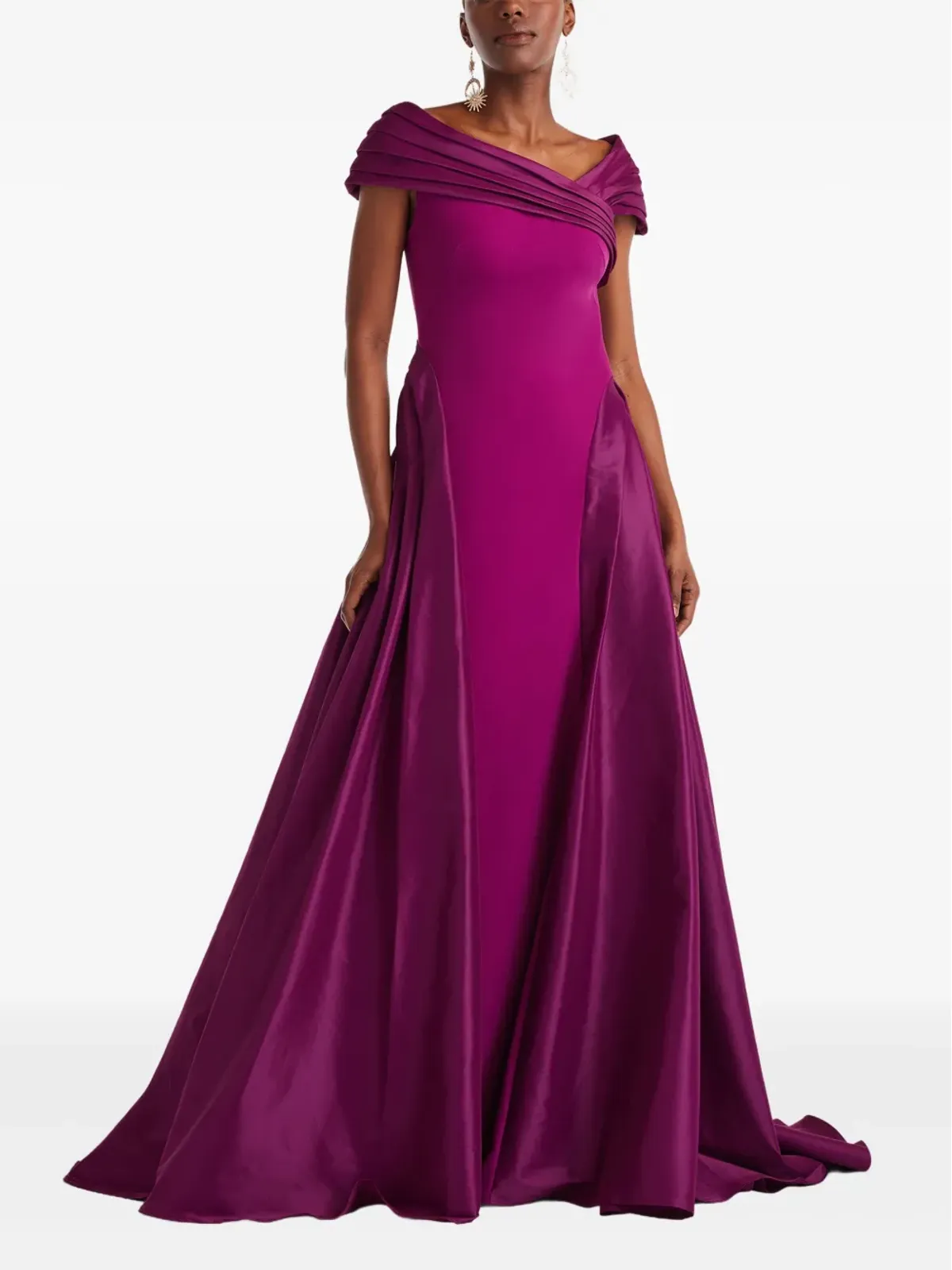 Tadashi Shoji プリーツ入りマキシドレス - 画像2